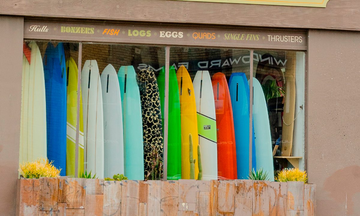 exterior image of surf shop in venice